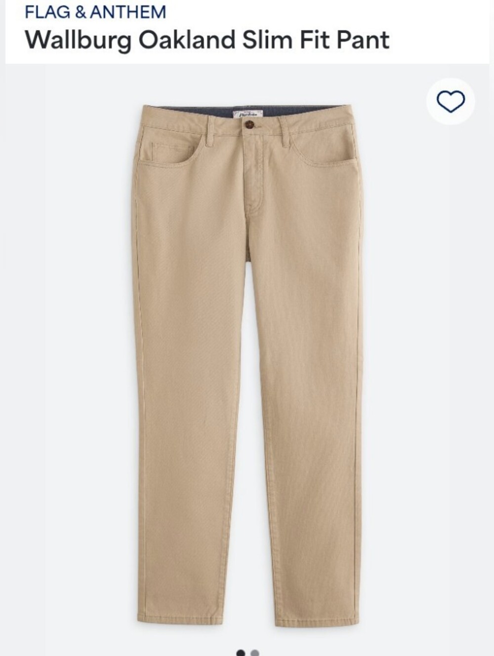 Flag & Anthem Wallburg Oakland Slim Fit Chino - Tan